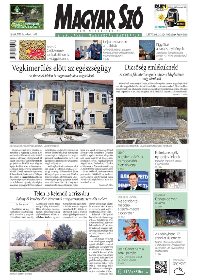 Magyar Szó, 77. évf. 2020. december 8. 283. sz. 1–20. oldal