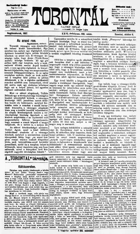Torontál, 26. évf. 1897. október 9. 231. sz.