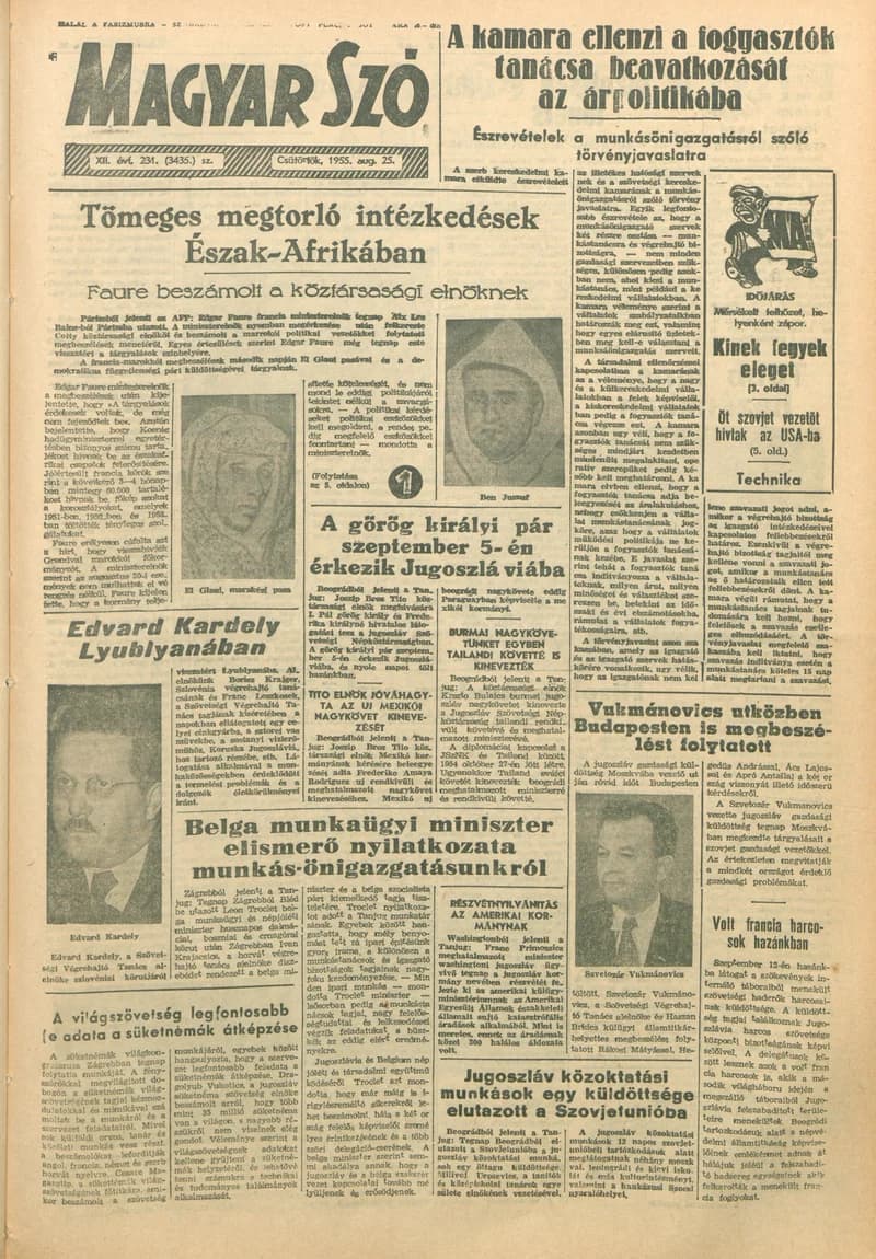 Magyar Szó, 12. évf. 1955. augusztus 25. 231. sz. 1–12. oldal