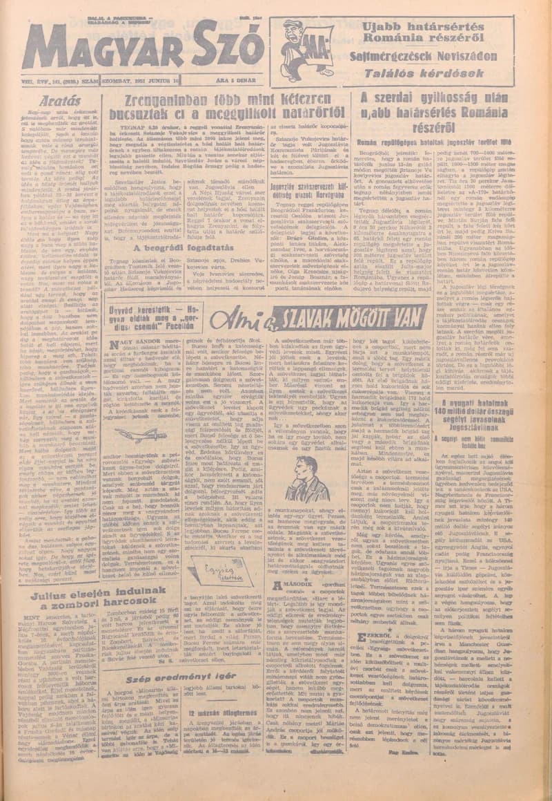 Magyar Szó, 8. évf. 1951. június 16. 141. sz. 1–4. oldal