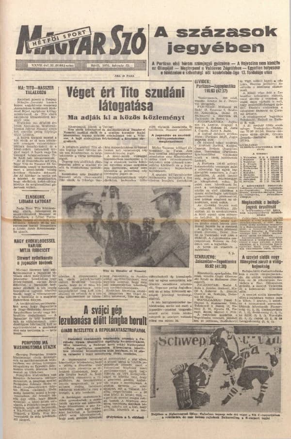 Magyar Szó, 27. évf. 1970. február 23. 52. sz. 1–14. oldal