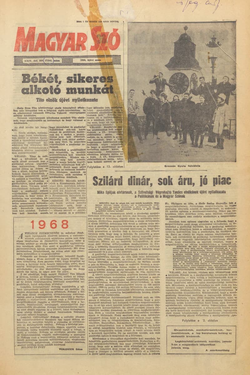 Magyar Szó, 24. évf. 1967. december 31. 359. sz. 1–45. oldal