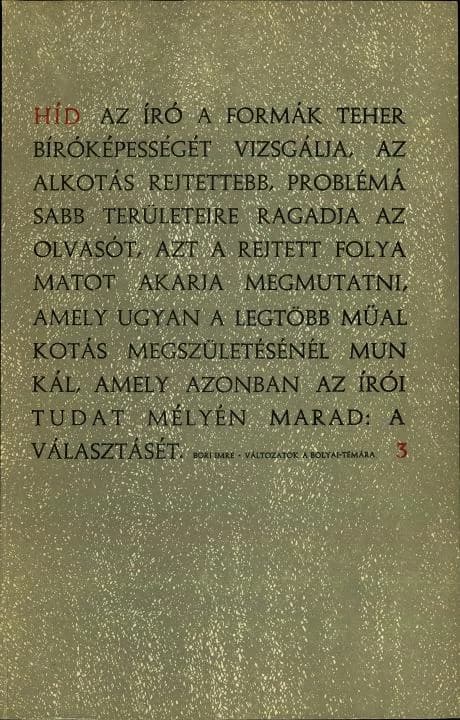 Híd, 27. évf. 1963. március. 3. sz. 261–388. oldal