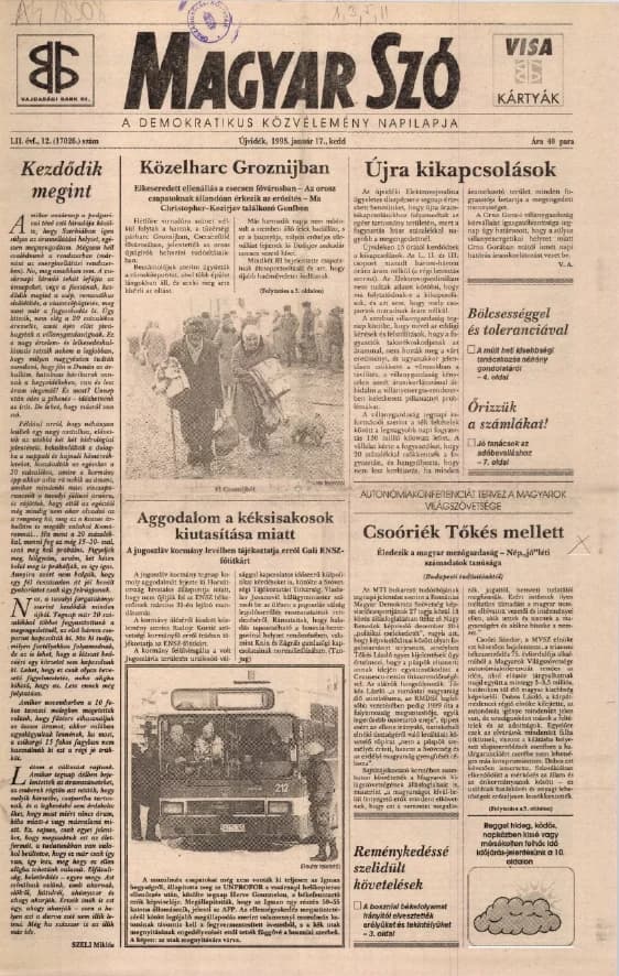 Magyar Szó, 52. évf. 1995. január 17. 12. sz. 1–16. oldal