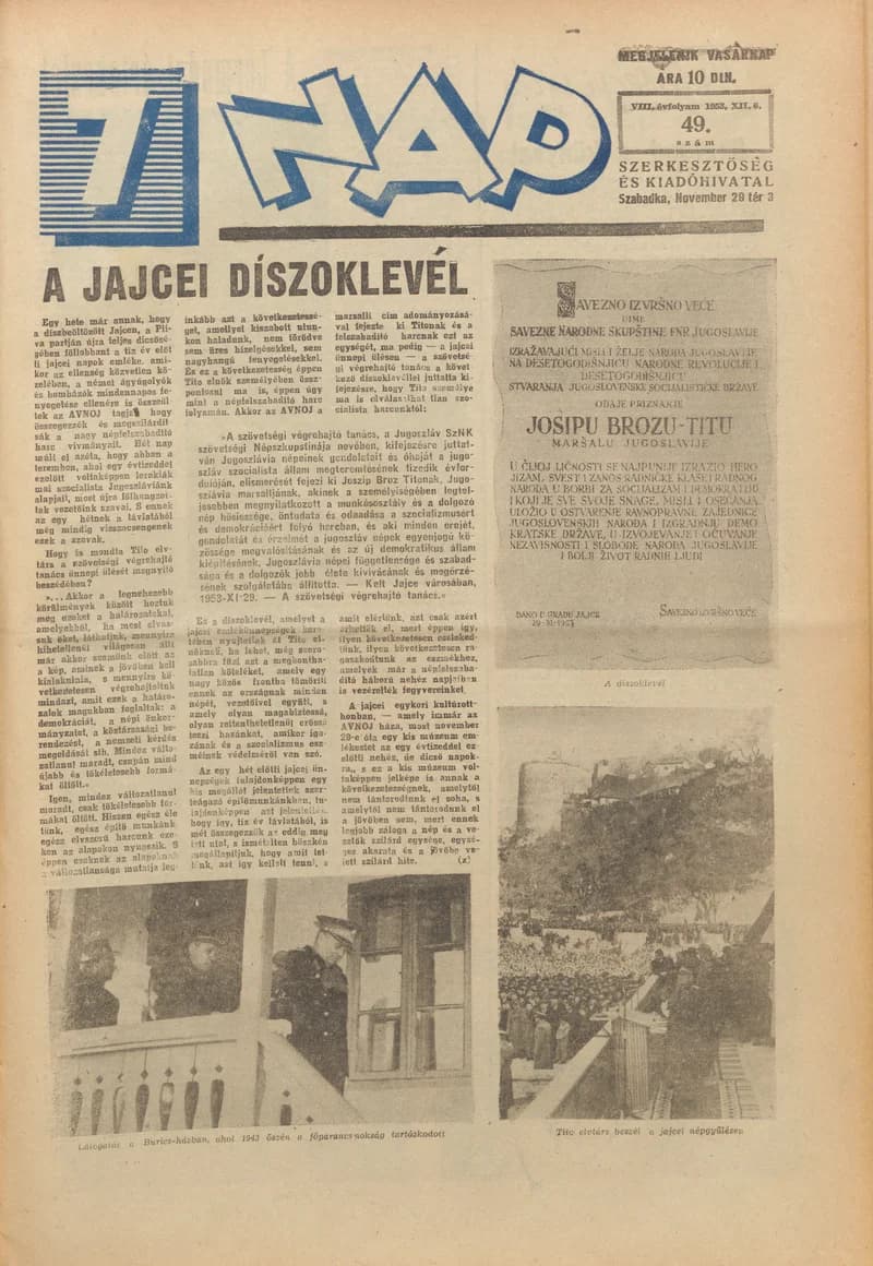 7 Nap, 8. évf. 1953. december 6. 49. sz. 1–16. oldal