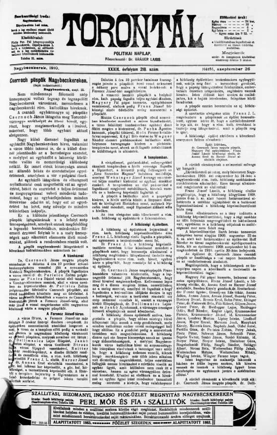 Torontál, 39. évf. 1910. szeptember 26. 218. sz.