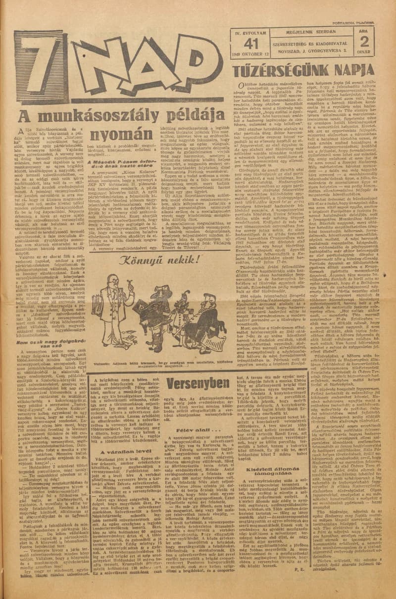 7 Nap, 4. évf. 1949. október 12. 41. sz. 1–4. oldal