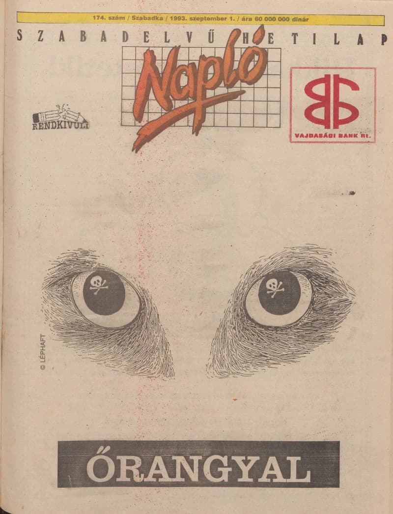 Napló - Szabadelvű hetilap, 4. évf. 1993. szeptember 1. 174. sz.