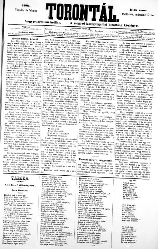 Torontál, 10. évf. 1881. március 17. 11. sz.