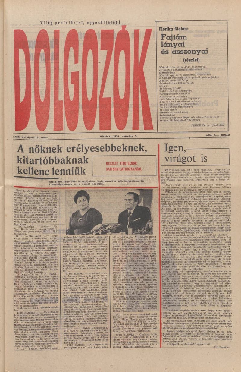 Dolgozók, 30. évf. 1976. március 5. 9. sz.