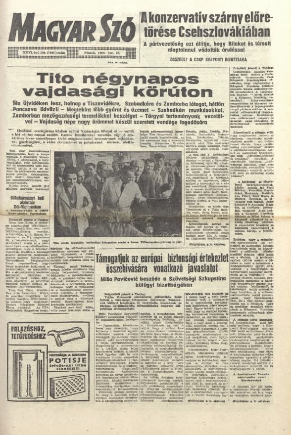 Magyar Szó, 26. évf. 1969. április 18. 106. sz. 1–12. oldal
