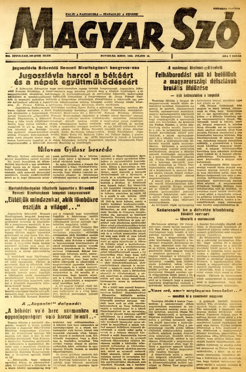 Magyar Szó, 7. évf. 1950. július 18. 169. sz. 1–4. oldal