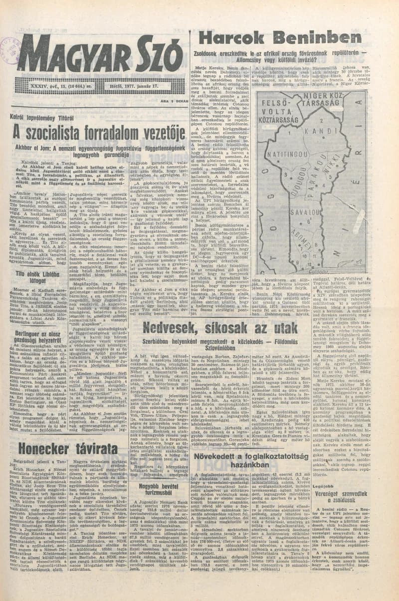 Magyar Szó, 34. évf. 1977. január 17. 15. sz.