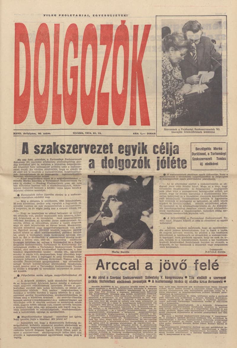 Dolgozók, 28. évf. 1974. november 15. 46. sz.