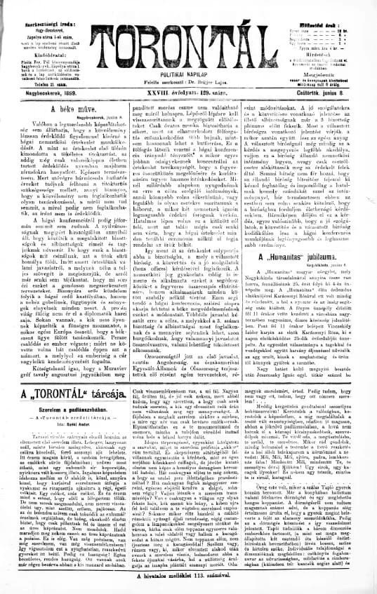 Torontál, 28. évf. 1899. június 8. 129. sz.