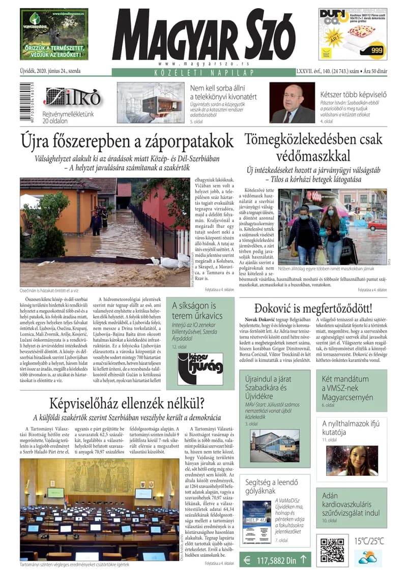Magyar Szó, 77. évf. 2020. június 24. 140. sz. 1–16. oldal