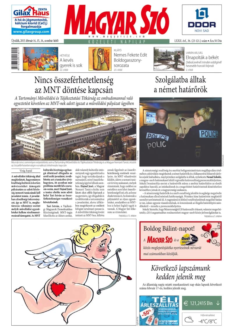 Magyar Szó, 72. évf. 2015. február 14. – 16. 36. sz. 1–32. oldal