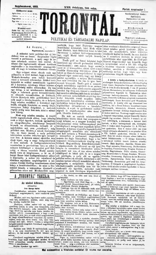 Torontál, 22. évf. 1893. szeptember 1. 200. sz.