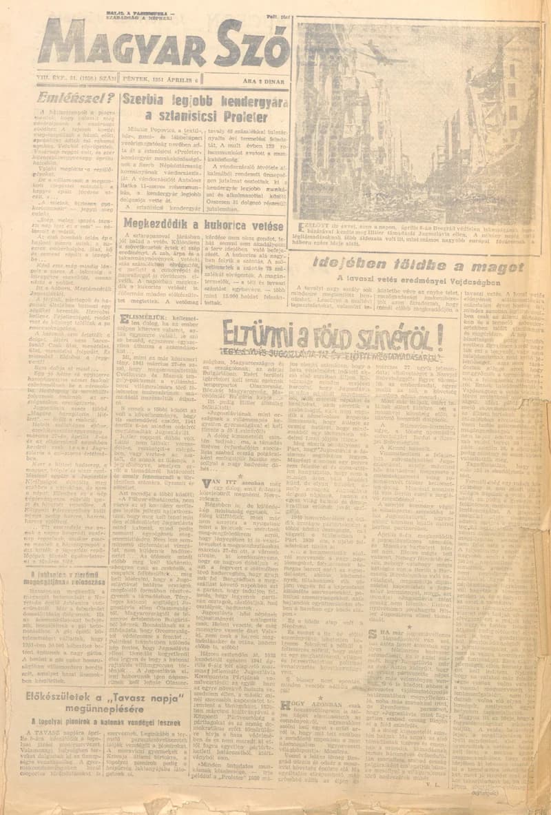 Magyar Szó, 8. évf. 1951. április 6. 81. sz. 1–4. oldal