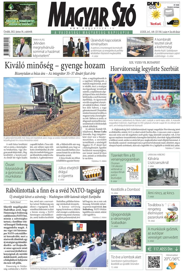 Magyar Szó, 79. évf. 2022. június 30. 149. sz. 1–20. oldal