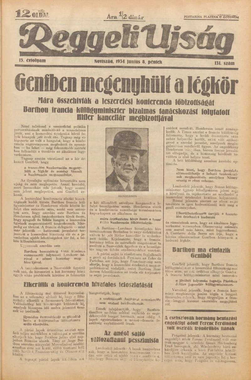Reggeli Újság, 15. évf. 1934. június 8. 131. sz.