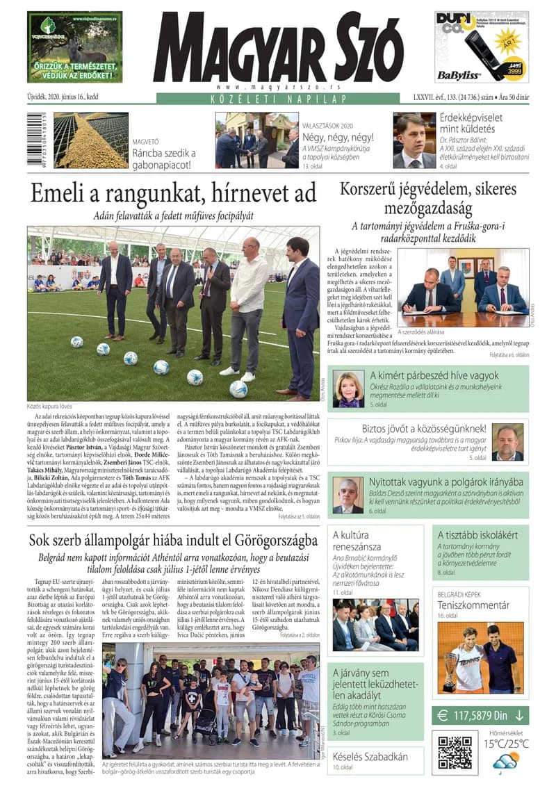 Magyar Szó, 77. évf. 2020. június 16. 133. sz. 1–20. oldal