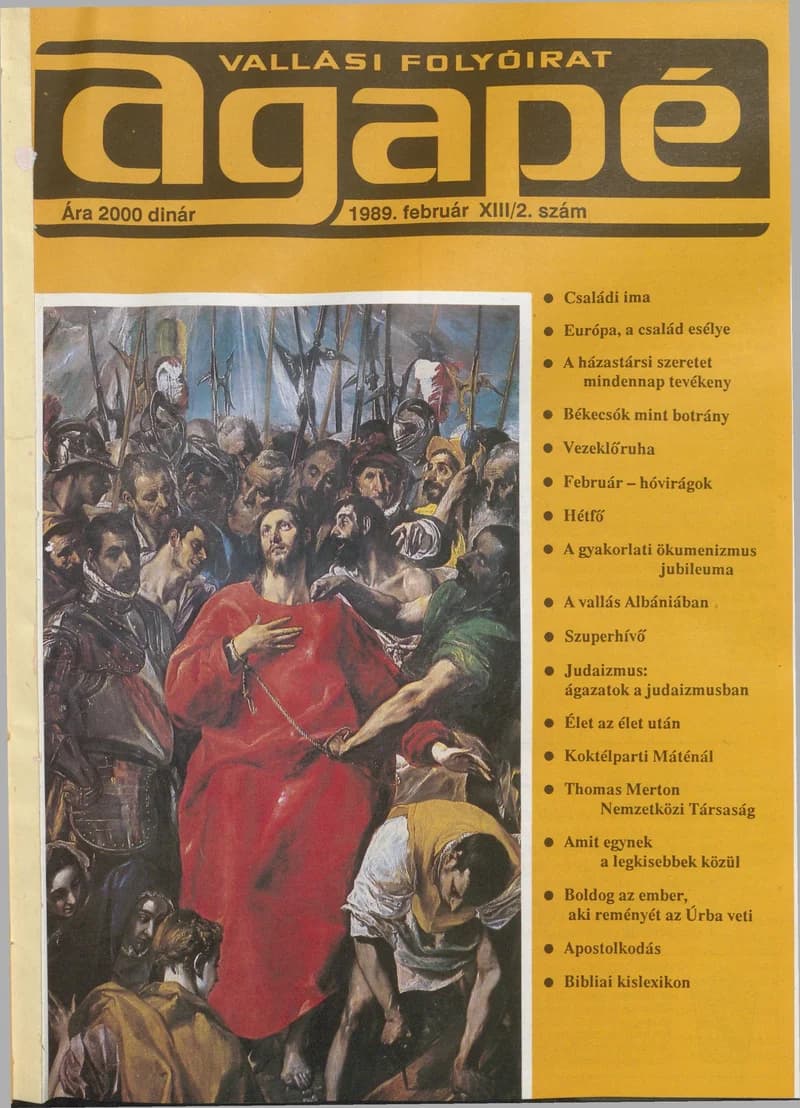 Agape, 13. évf. 1989. február. 2. sz.