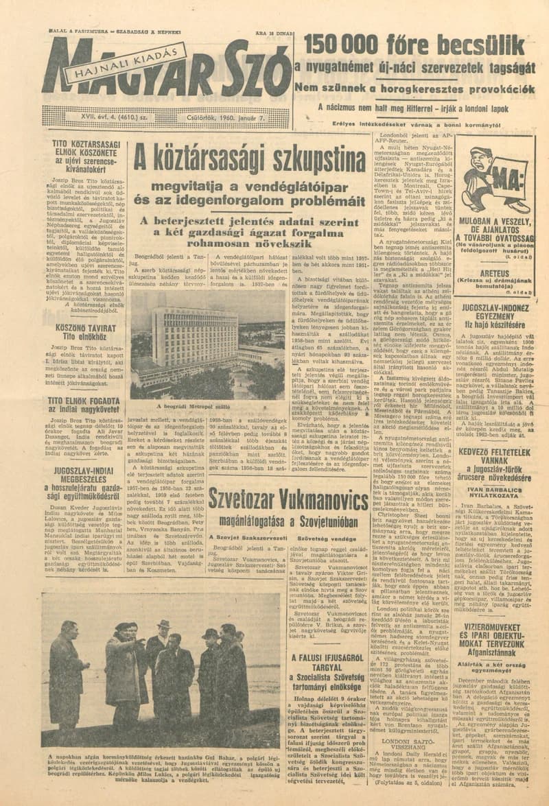 Magyar Szó, 17. évf. 1960. január 7. 4. sz. 1–22. oldal
