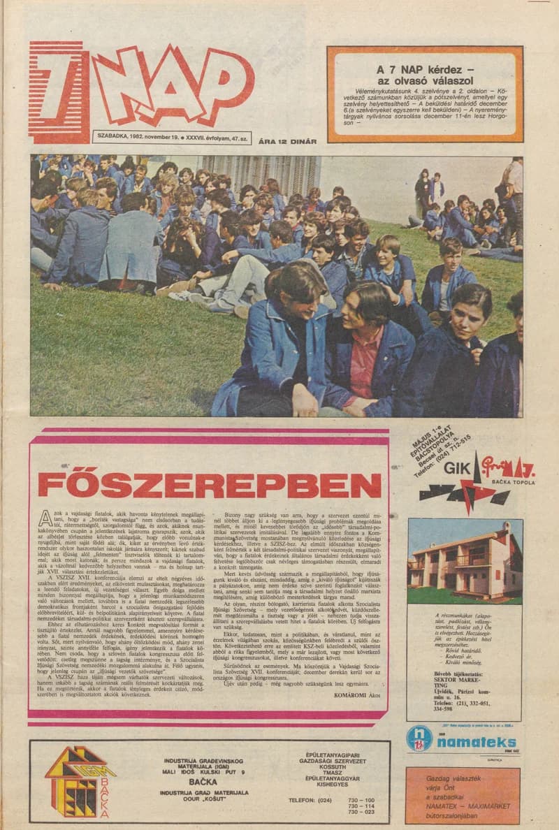 7 Nap, 37. évf. 1982. november 19. 47. sz. 1–16. oldal