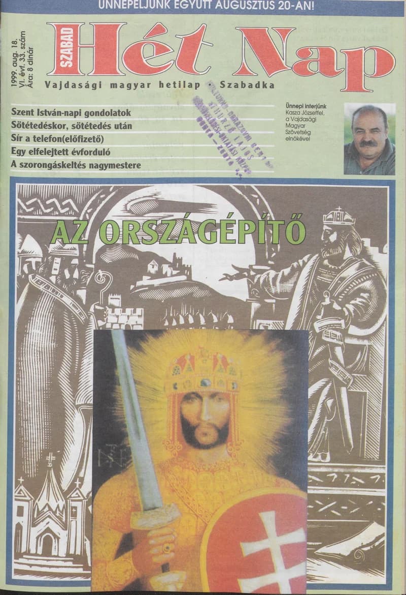 Szabad Hét Nap, 6. évf. 1999. augusztus 18. 33. sz.