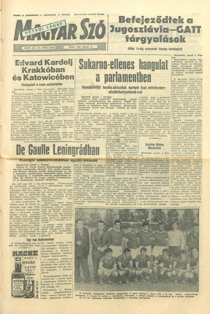 Magyar Szó, 23. évf. 1966. június 27. 174. sz.