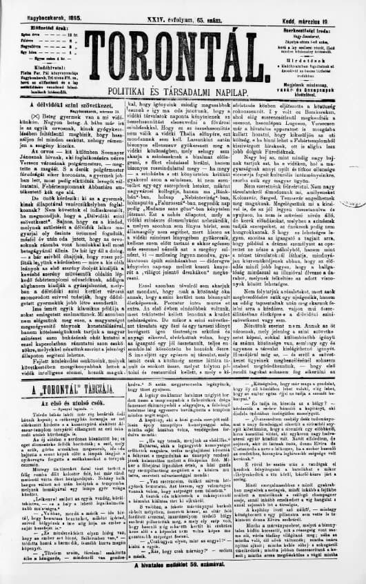 Torontál, 24. évf. 1895. március 19. 65. sz.