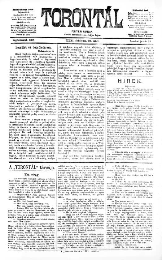 Torontál, 31. évf. 1902. január 25. 20. sz.