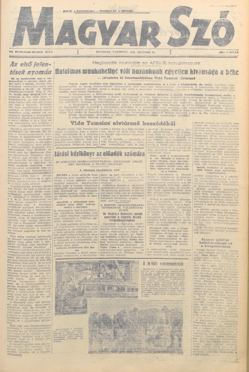 Magyar Szó, 7. évf. 1950. október 29. 257. sz. 1–4. oldal