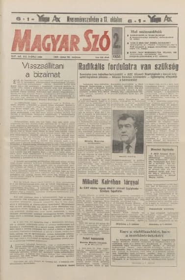 Magyar Szó, 44. évf. 1987. június 28. 175. sz. 1–32. oldal