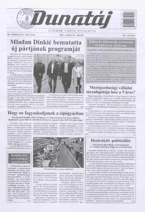 Dunatáj, 13. évf. 2011. május 25. 633. sz.