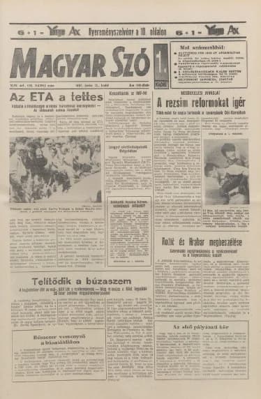 Magyar Szó, 44. évf. 1987. június 23. 170. sz. 1–20. oldal