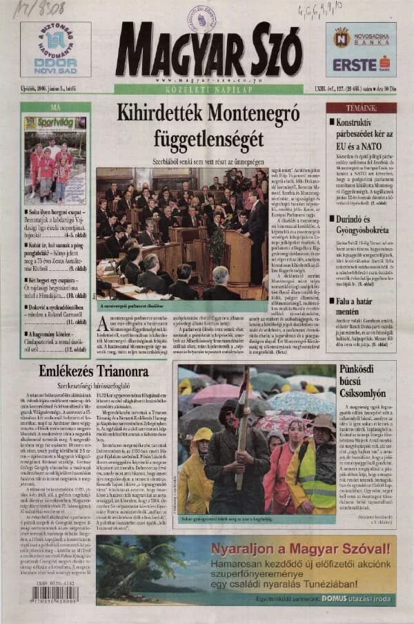 Magyar Szó, 63. évf. 2006. június 5. 127. sz. 1–12. oldal