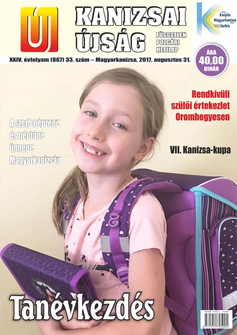 Új Kanizsai Újság, 24. évf. 2017. augusztus 31. 33. sz.