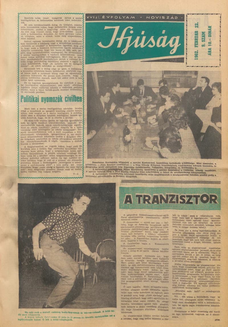Ifjúság, 18. évf. 1962. február 22. 9. sz.