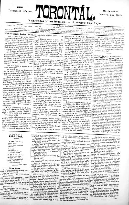 Torontál, 11. évf. 1882. június 15. 24. sz.