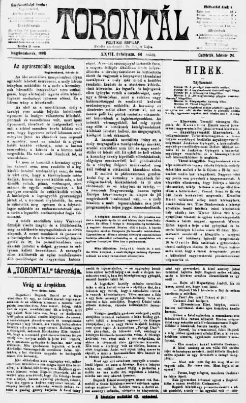Torontál, 27. évf. 1898. február 24. 44. sz.