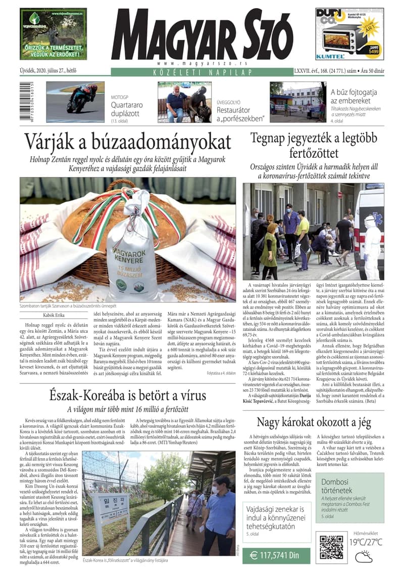 Magyar Szó, 77. évf. 2020. július 27. 168. sz. 1–16. oldal