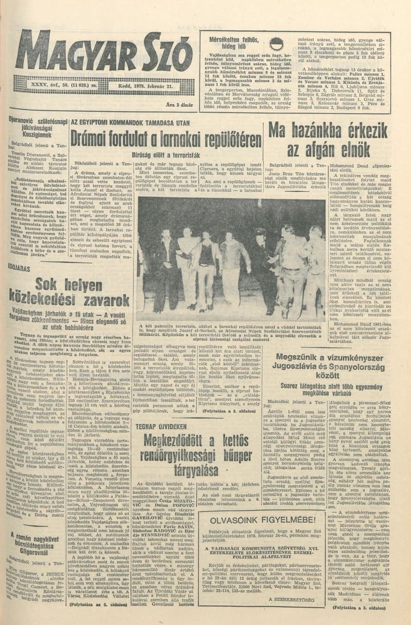 Magyar Szó, 35. évf. 1978. február 21. 50. sz. 1–20. oldal