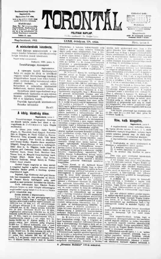 Torontál, 32. évf. 1903. június 8. 128. sz.