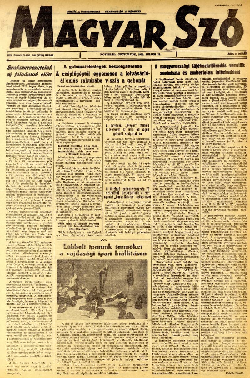 Magyar Szó, 7. évf. 1950. július 13. 164. sz. 1–4. oldal