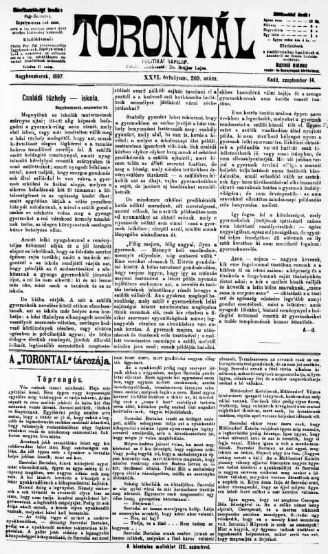Torontál, 26. évf. 1897. szeptember 14. 209. sz.