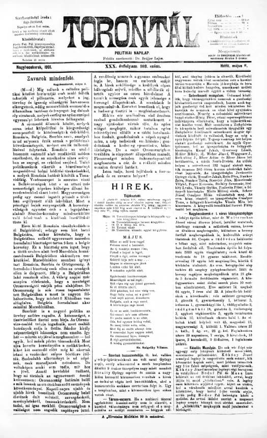 Torontál, 30. évf. 1901. május 6. 103. sz.
