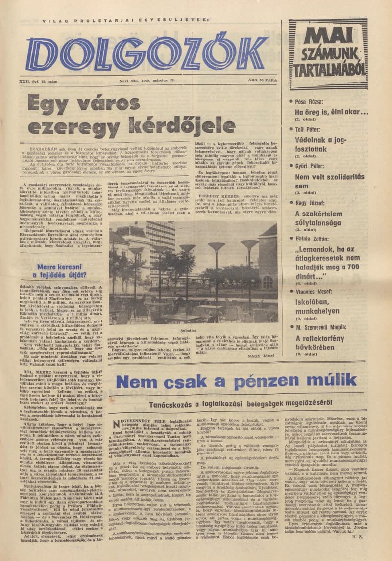 Dolgozók, 23. évf. 1969. március 28. 12. sz.