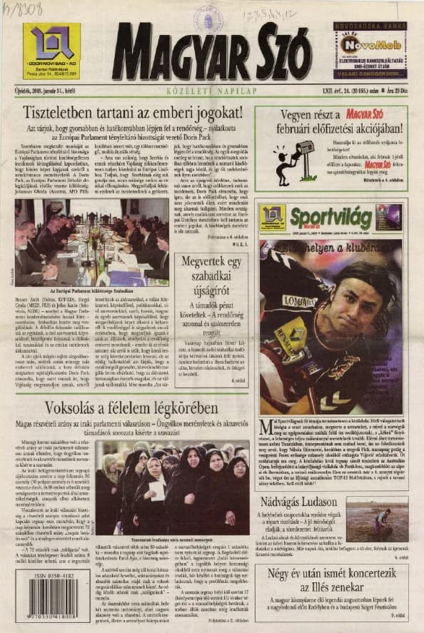 Magyar Szó, 62. évf. 2005. január 31. 24. sz. 1–12. oldal